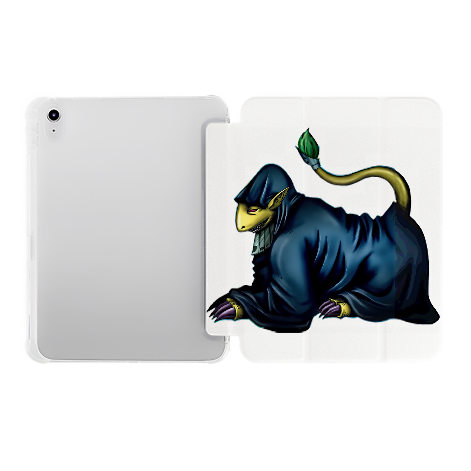 （画像用） 遊☆戯☆王 Yu-Gi-Oh! IPad ケース ペン収納付き 三つ折りスタンド PUレザー×シリコン 対応機種9.5/10.5/10.9インチ
